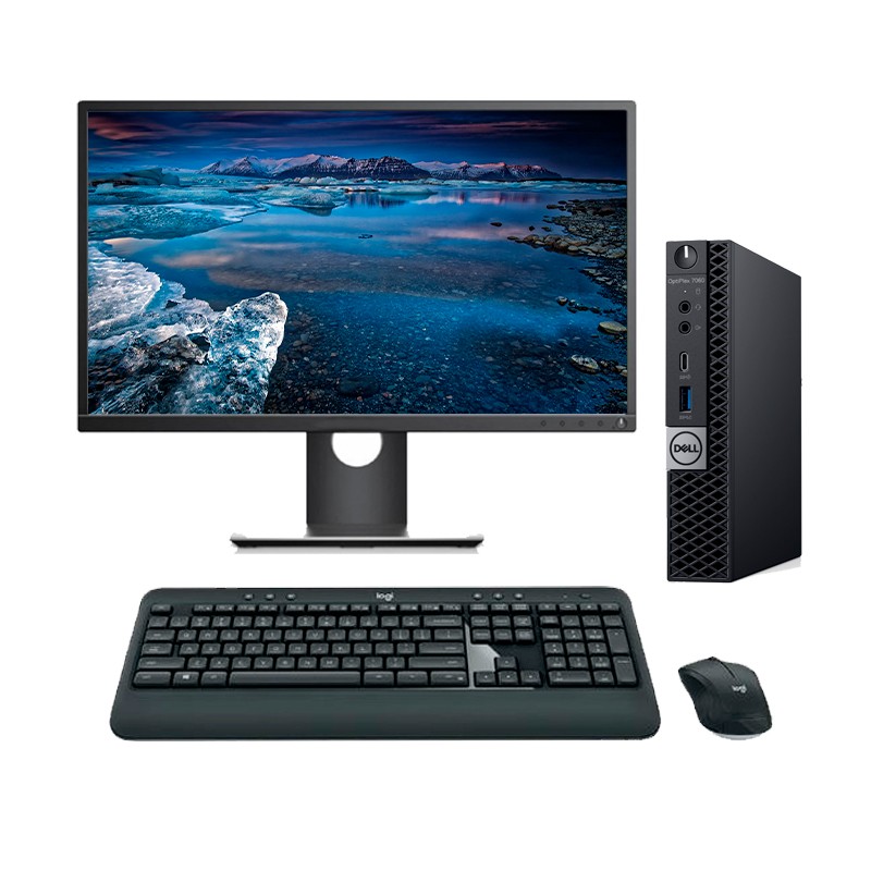 Comprar Dell Optiplex 7060 MiniPC Core i7 8700 3.2 GHz Com Ecrã de 23" | 16GB | 512 NVME | WIN 11 PRO