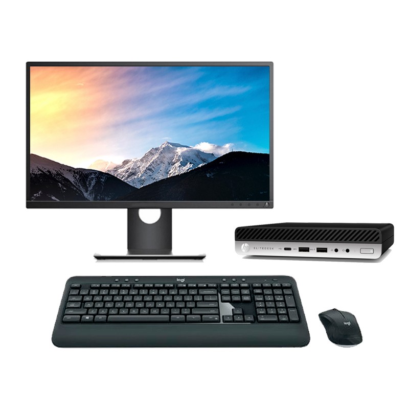 Comprar HP EliteDesk 800 G4 MiniPC Core i5 8500T 3.0 GHz | 16GB | 240 SSD | ECRÃ 22" | TECLADO E RATO SEM FIO | WIFI | WIN 11 PRO