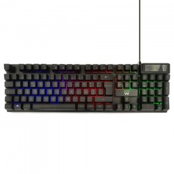 Teclado Gaming USB QWERTY Negro barato